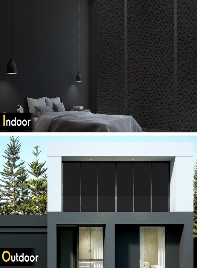 صن بيرد فيلم تظليل النوافذ من صن بيرد، يحجب الضوء بنسبة 100%، بدون غراء، لون أسود داكن، مناسب لتعتيم غرف المنزل، سهل الإزالة (24 × 48 بوصة، قطعتان، لون الطوب المعتم) - لاصق ثابت - Image 4